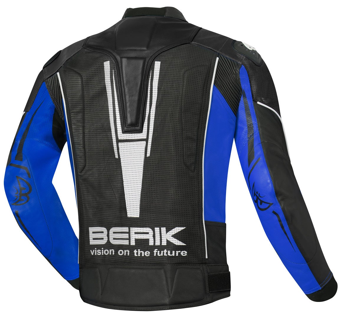 Berik Street Motorcycle Leather Jacket black/blue 52 Figure 2
