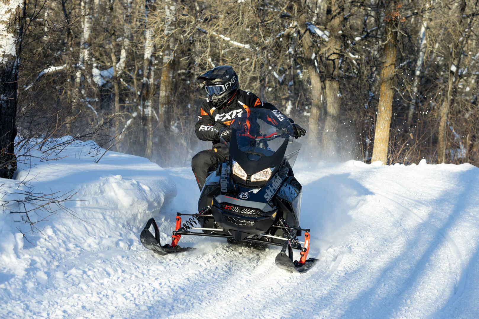 FXR Team FX 2-in-1 2023 Snowmobile Jacket black/orange M Figure 3