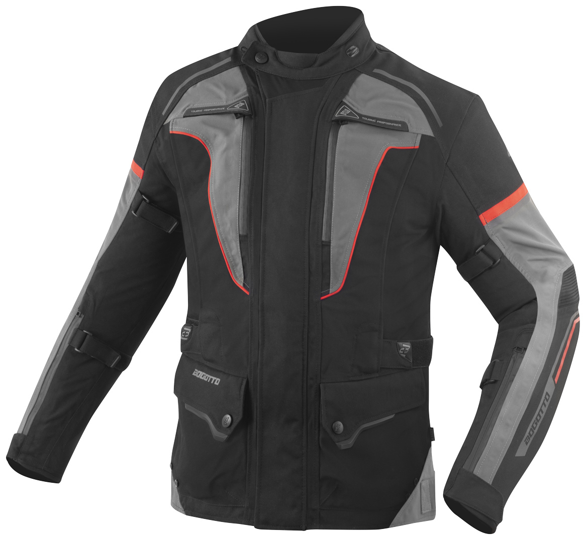Bogotto Shado Jachetă textilă impermeabilă laminată 2in1 pentru motociclete Negru/Gri/Roșu 6XL Figura 1