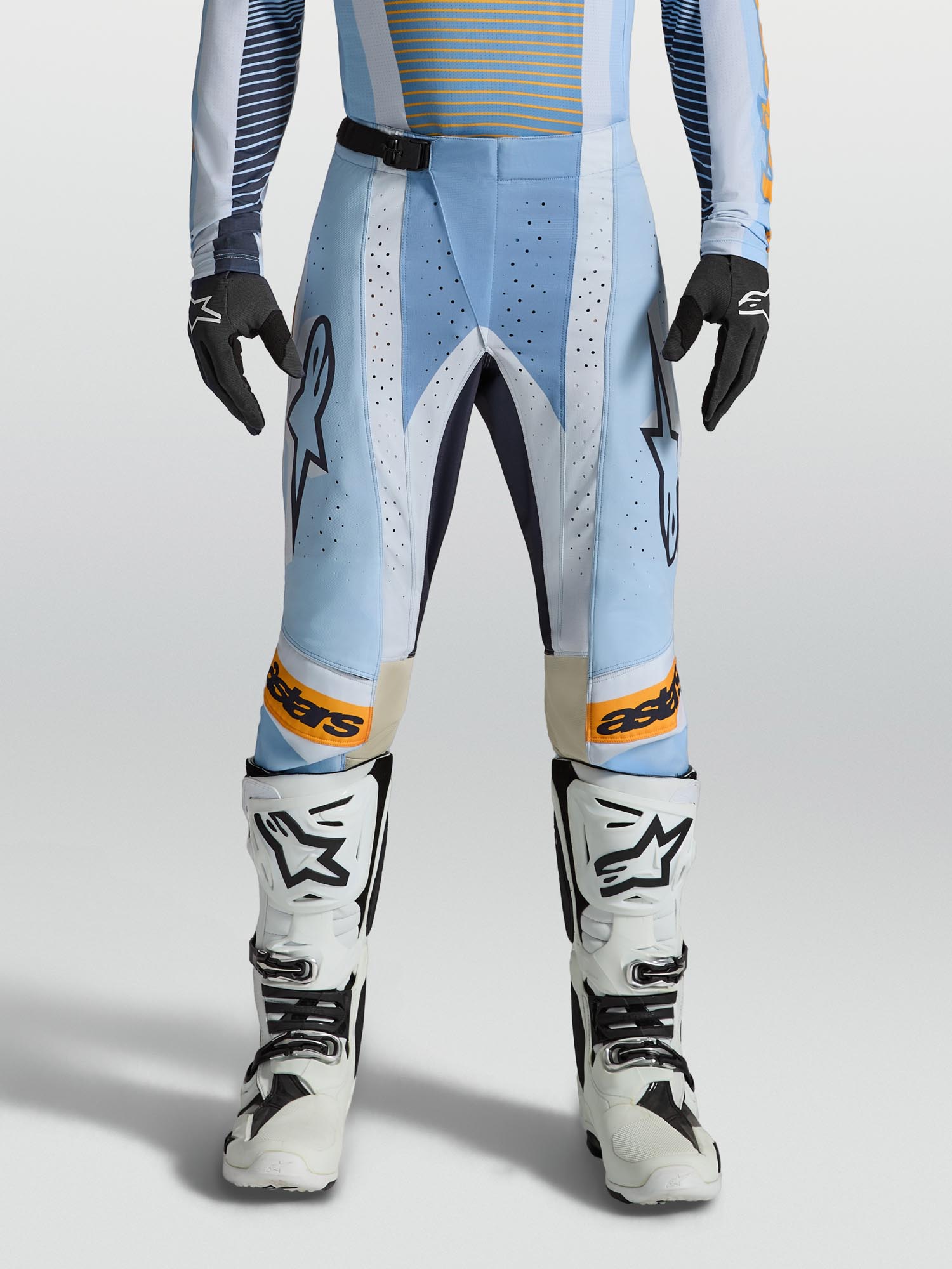 Alpinestars Techstar Maven Motocrossbukser blå/orange/sort 42 Figur 6