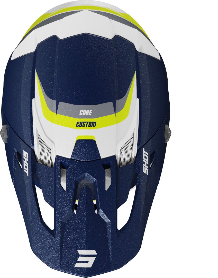 Shot Core Custom Motocross Helmet blue/white/yellow M (57/58) Figure 3