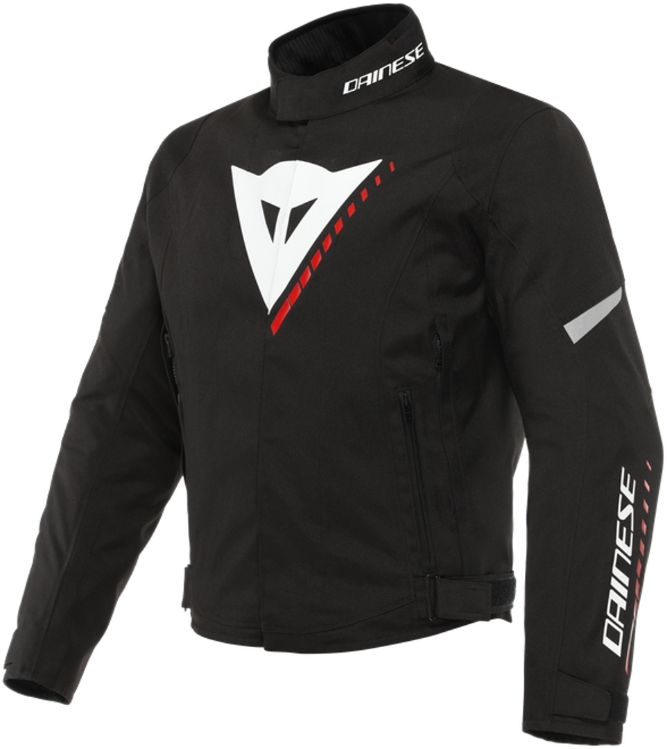 Dainese Veloce D-Dry Motorfiets textiel jas zwart/wit/rood 48 Figuur 1