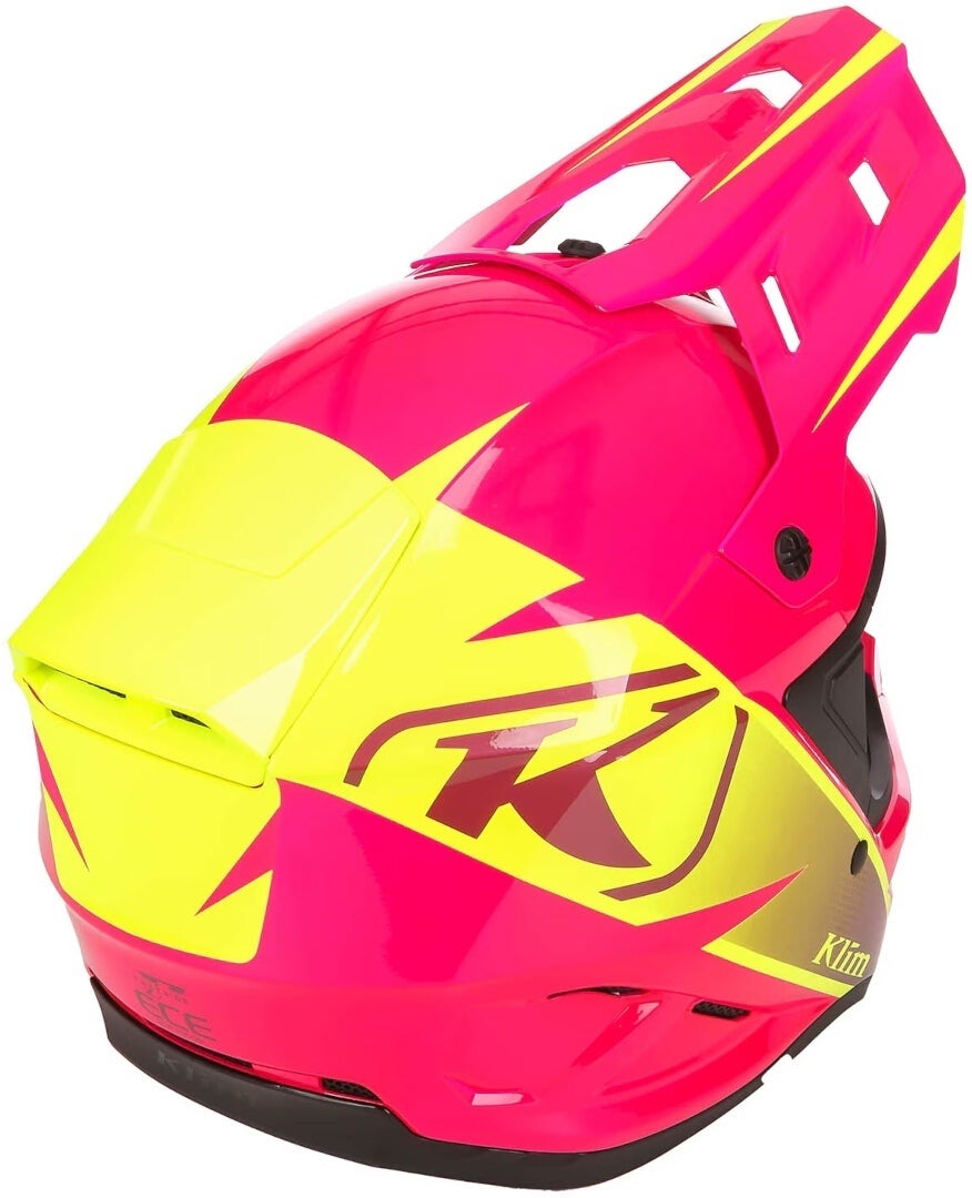 Klim T1 Freeride Casque de motoneige rose/jaune M (57/58) Figure 8