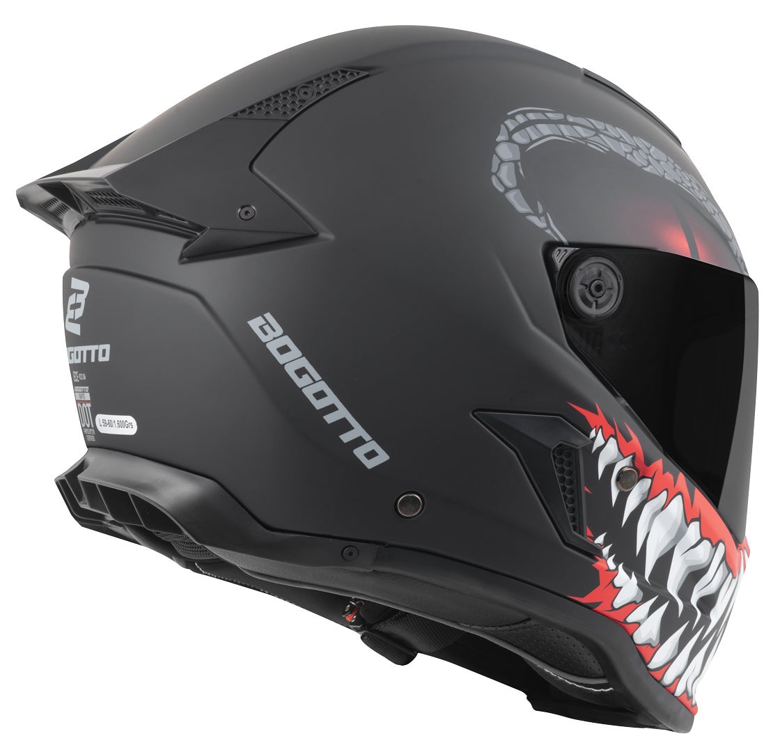 Bogotto Rapto Reptile Helmet black/red matt M Figure 4
