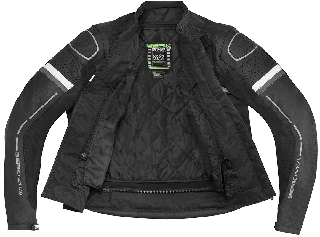 Berik Sportivo Jachetă de piele de motocicletă Negru/Alb/Roșu 50 Figura 3