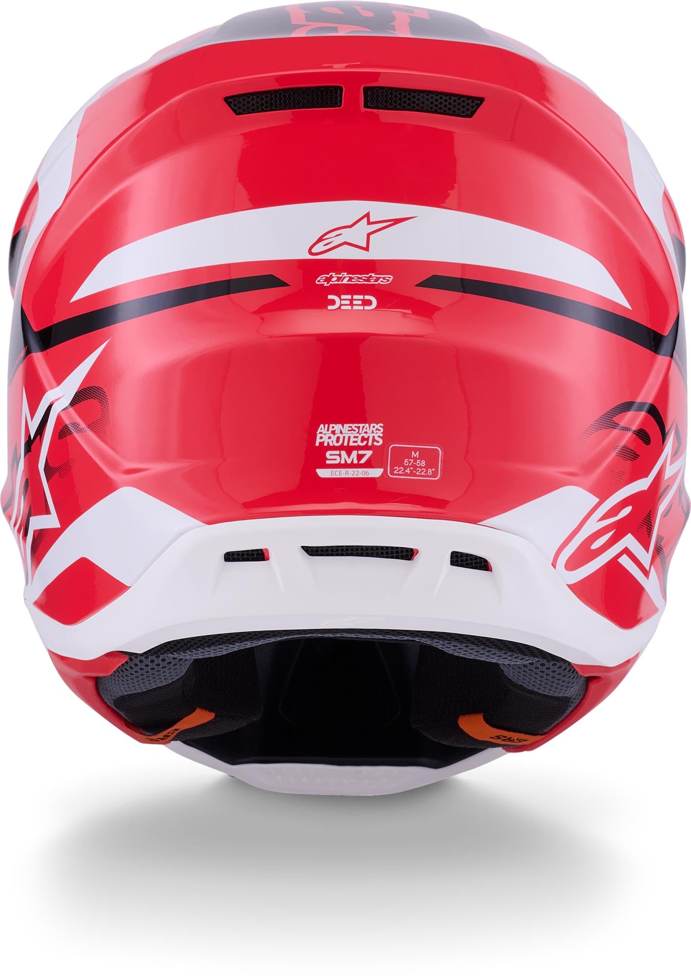 Alpinestars S-M7 Deed Casque de motocross Rouge/Noir S (55/56) Figure 4