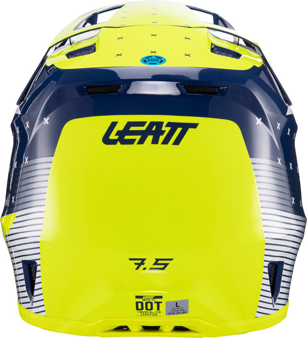 Leatt 7.5 V24 Stripes Motocrosshjälm med skyddsglasögon Blå/grön XL (61/62) Figur 8