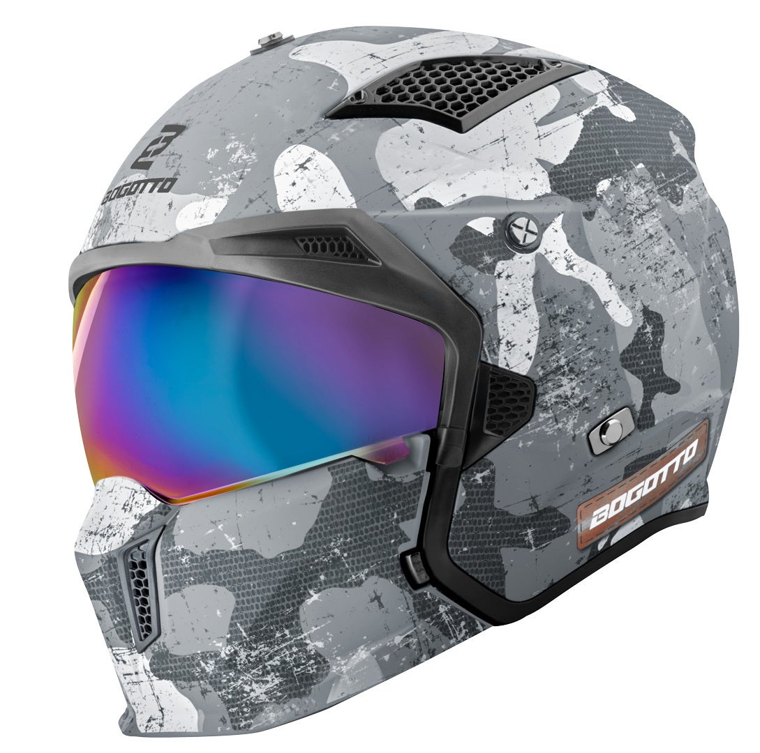 Bogotto Radic Camo Casque Blanc mat/gris L Figure 7