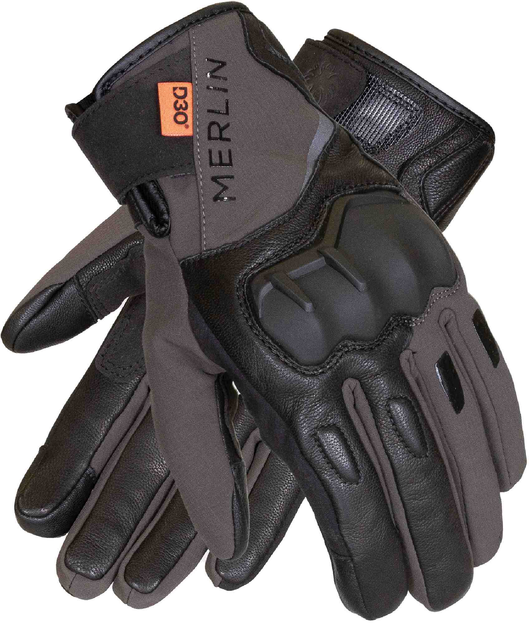 Merlin Denali D3O wasserdichte Motorrad Handschuhe sort/grå M Figur 1