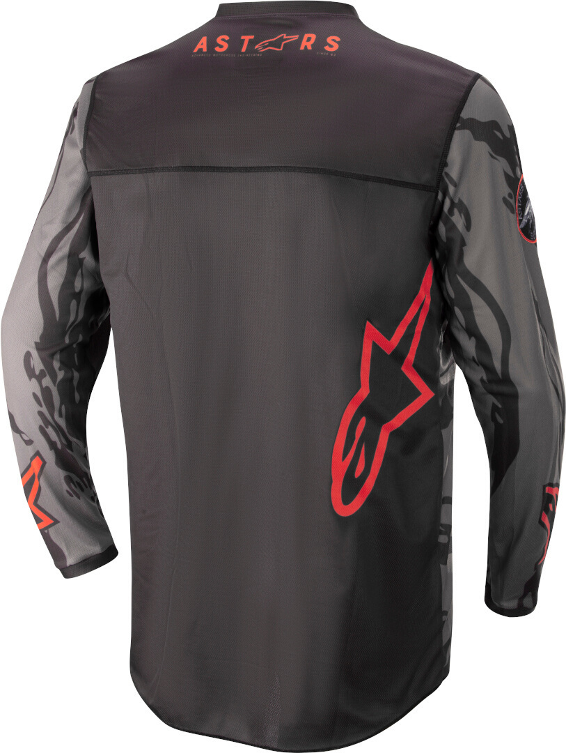 Alpinestars Racer Tactical Tricou de motocross Negru/Gri/Roșu S Figura 2
