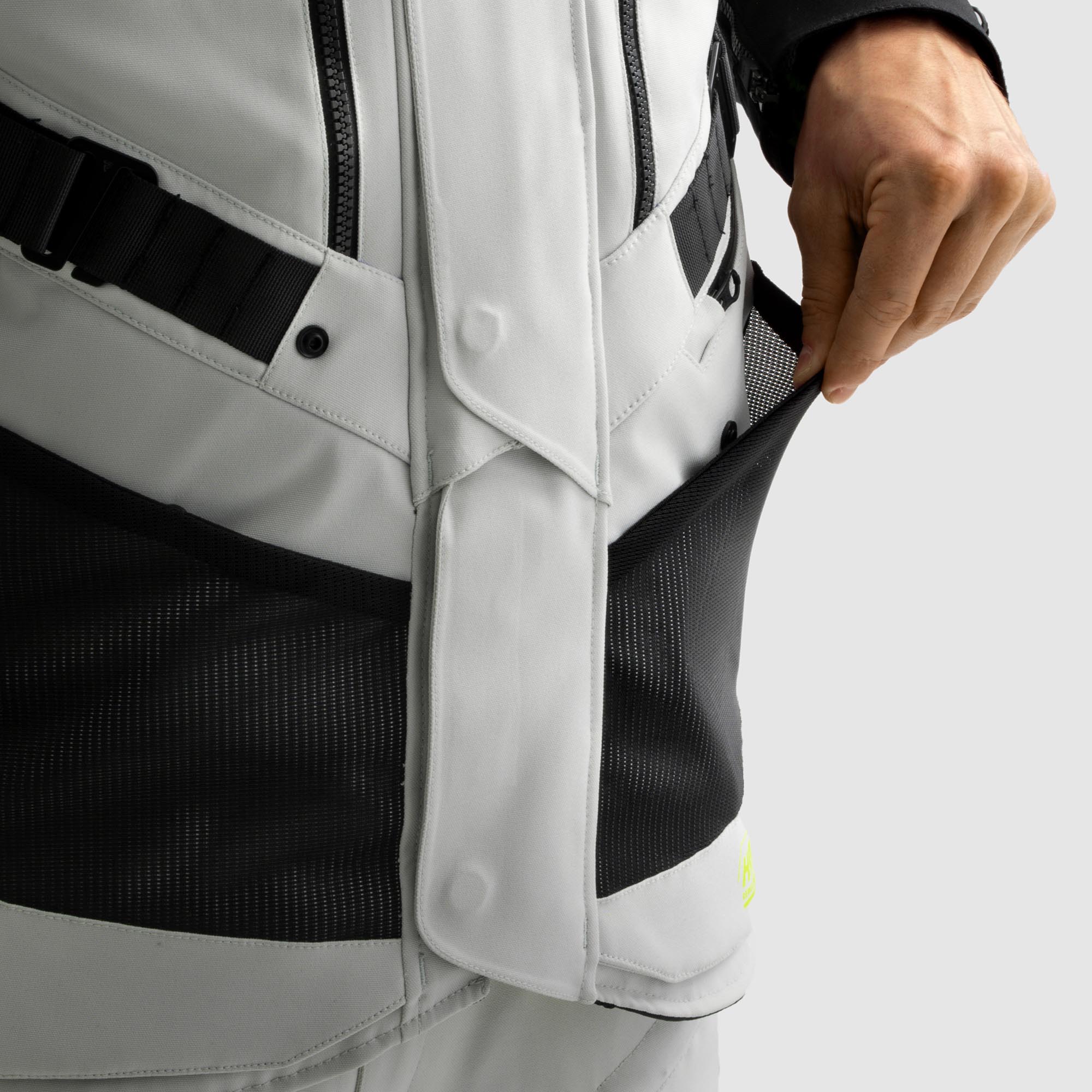 Rebelhorn Hardy 3.0 waterproof Motorcycle Textile Jacket black/grey/yellow 5XL Figure 15