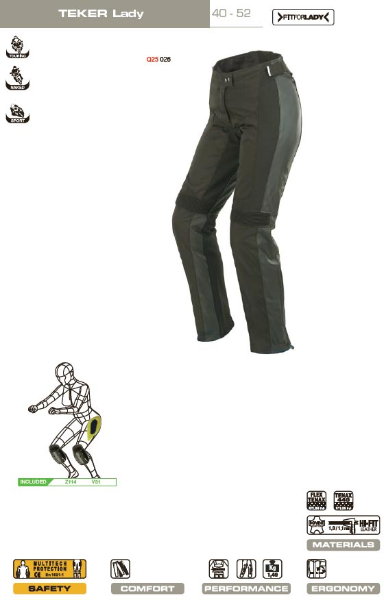 Spidi Teker Senhoras de calça de couro moto 42 Figura 3