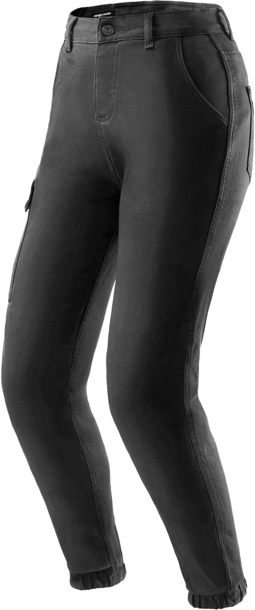 Rebelhorn Faster Damer motorcykeljeans Sort 38/32 Figur 1
