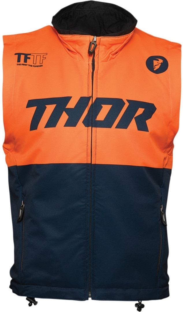 Thor Warm Up Motocross Weste blau/orange M Abbildung 1