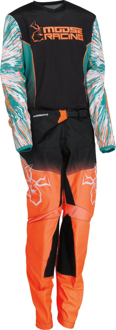 Moose Racing Agroid 2022 Motocross trøje til unge sort/orange S Figur 2