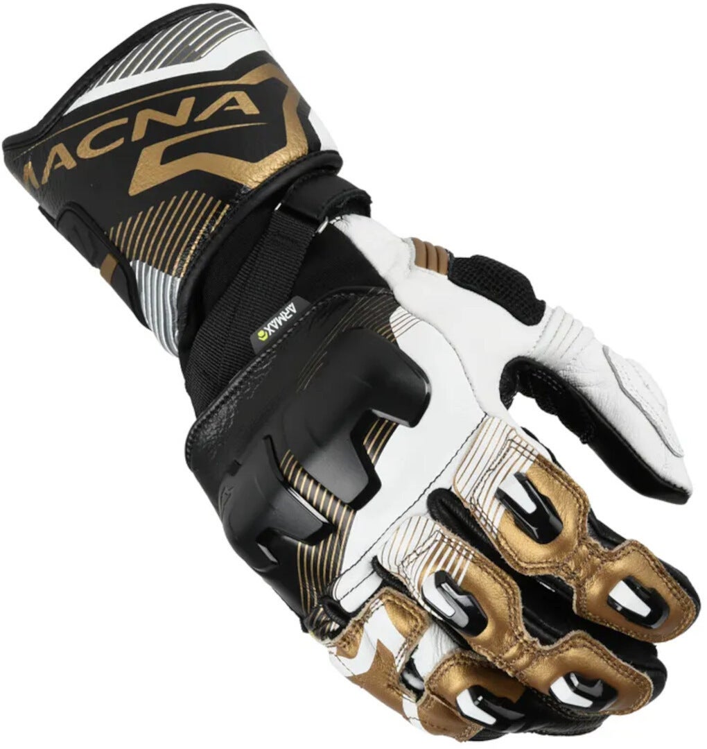 Macna Powertrack 2.0 Motorcykel handsker sort/hvid/guld M Figur 2