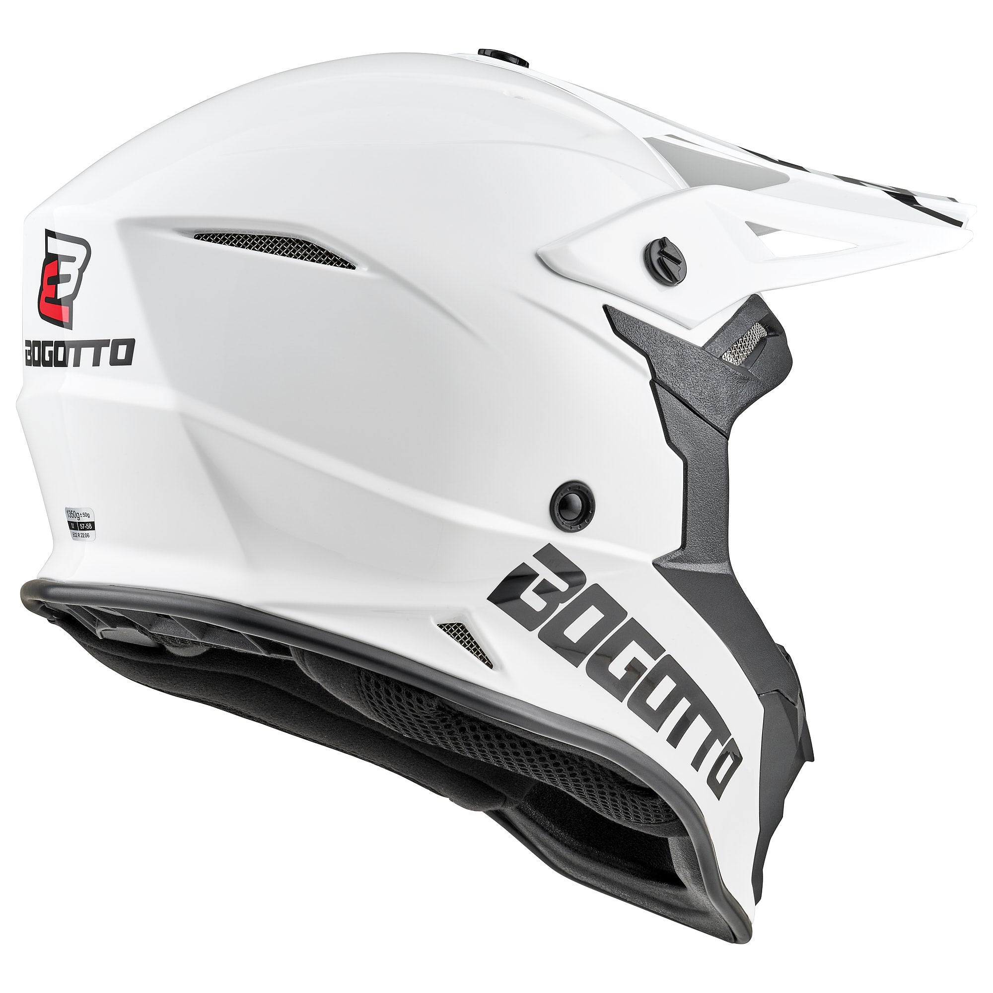 Bogotto H337 MX Κράνος Motocross άσπρο Σ (55/56) Γράφημα 3