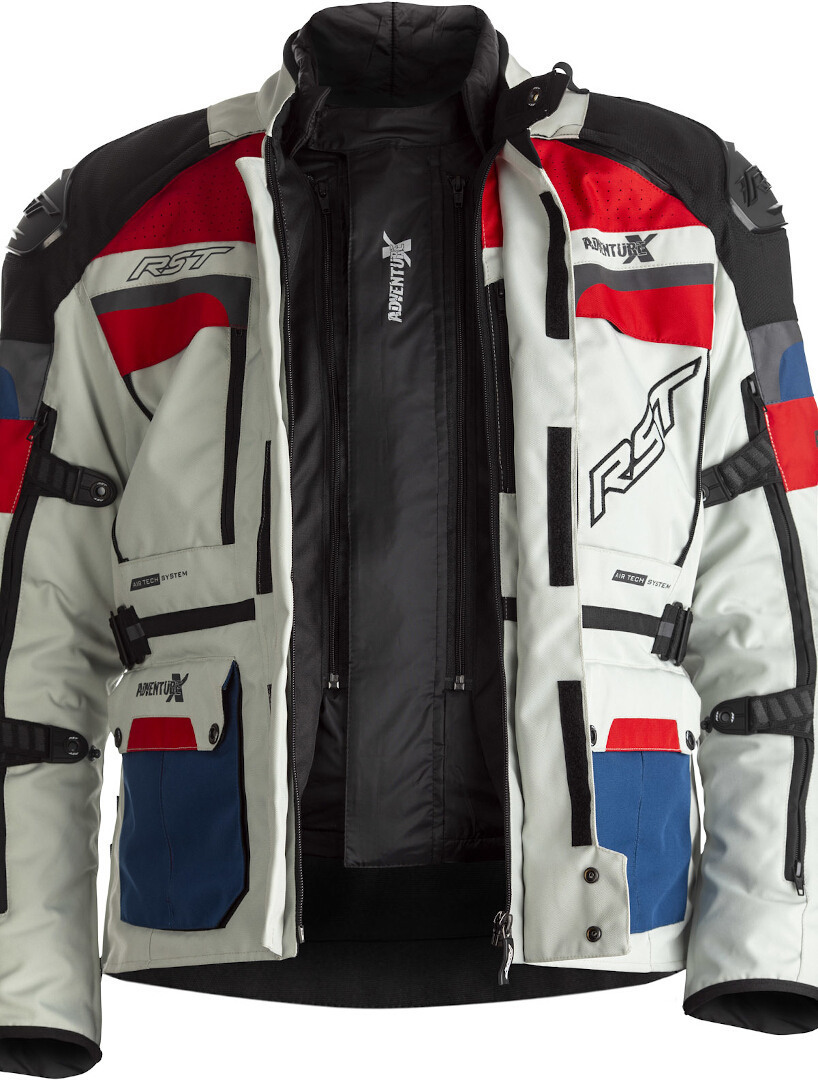 RST Adventure-X Motorfiets textiel jas wit/blauw/rood 5XL Figuur 6