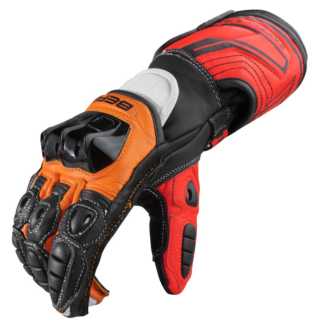 Berik Track Pro Motorcykelhandsker sort/orange M Figur 2