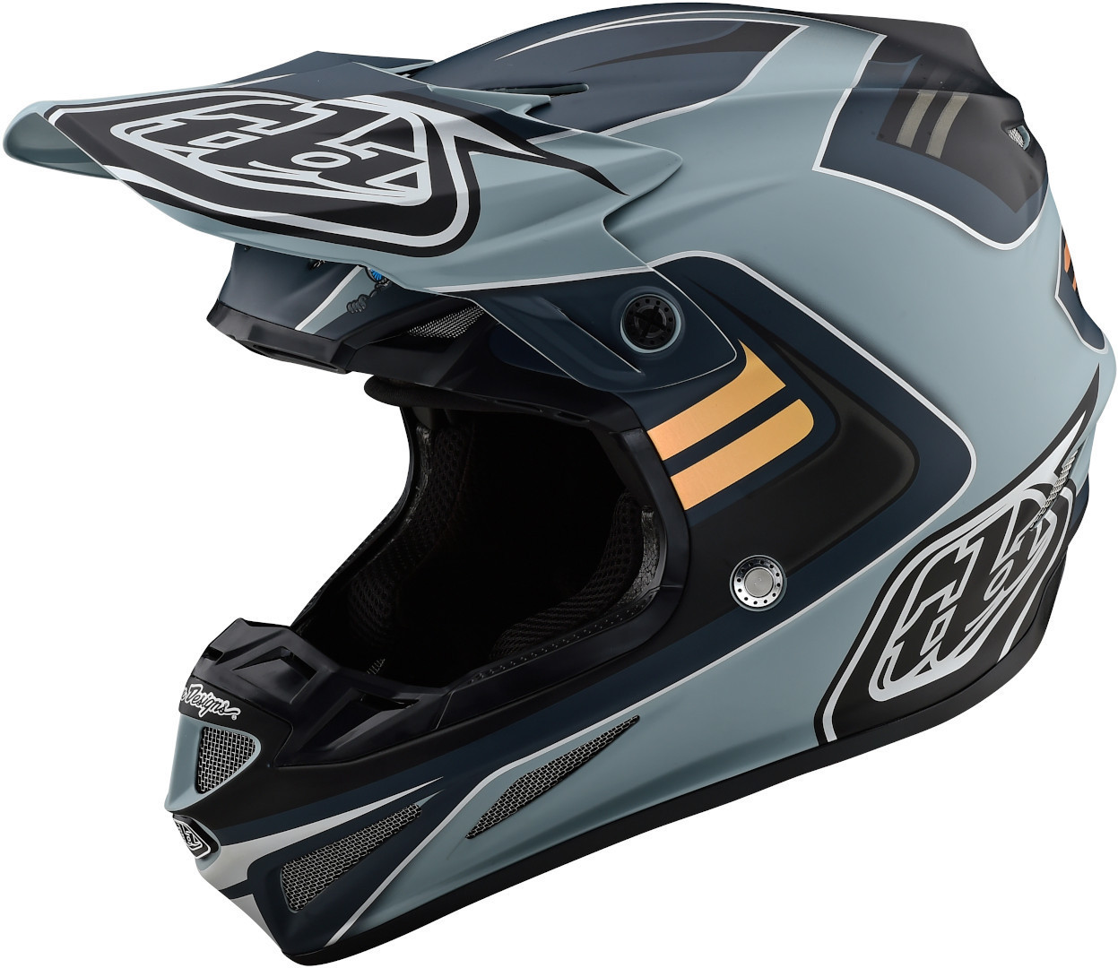 Troy Lee Designs SE4 Flash MIPS Motocross Helm grau/silber 2XL Abbildung 1