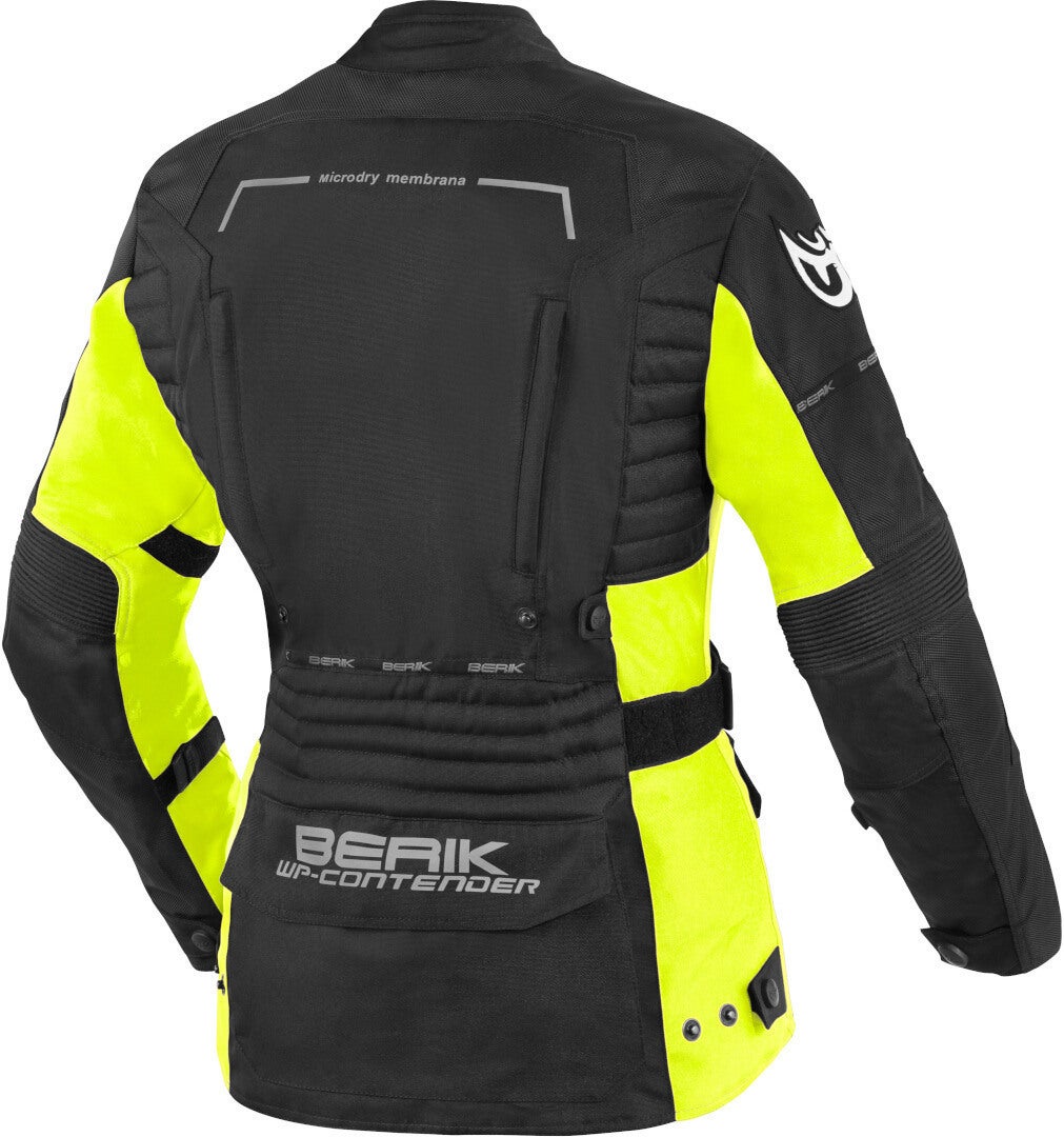 Berik Torino impermeabile Giacca tessile moto da donna nero/giallo 40 Figura 2