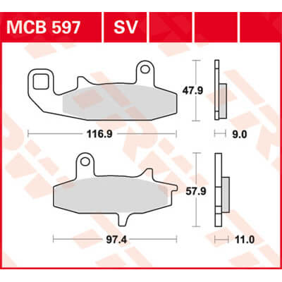 TRW Lucas Sinterbelag MCB597SV Figur 1
