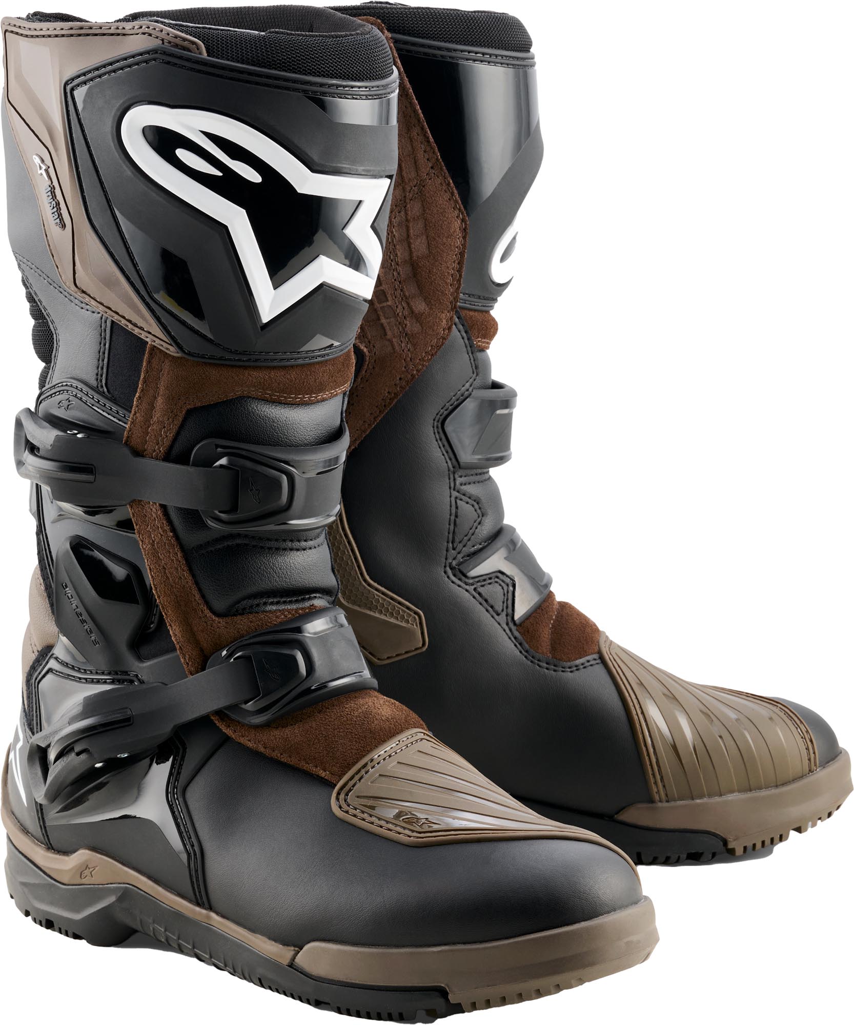 Alpinestars Corozal V2 방수 오토바이 부츠 갈색/검정색 10 (44,5) 그림 1