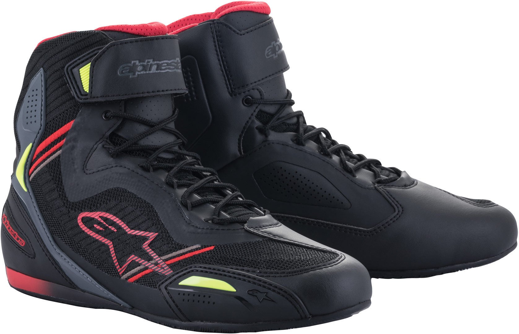 Alpinestars Faster 3 Rideknit Motorcykel sko sort/rød/gul 6,5 (38,5) Figur 1