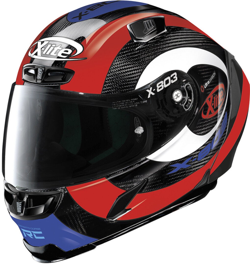 X-Lite X-803 RS Ultra Carbon Hattrick Casco nero/rosso/blu M (58) Figura 1