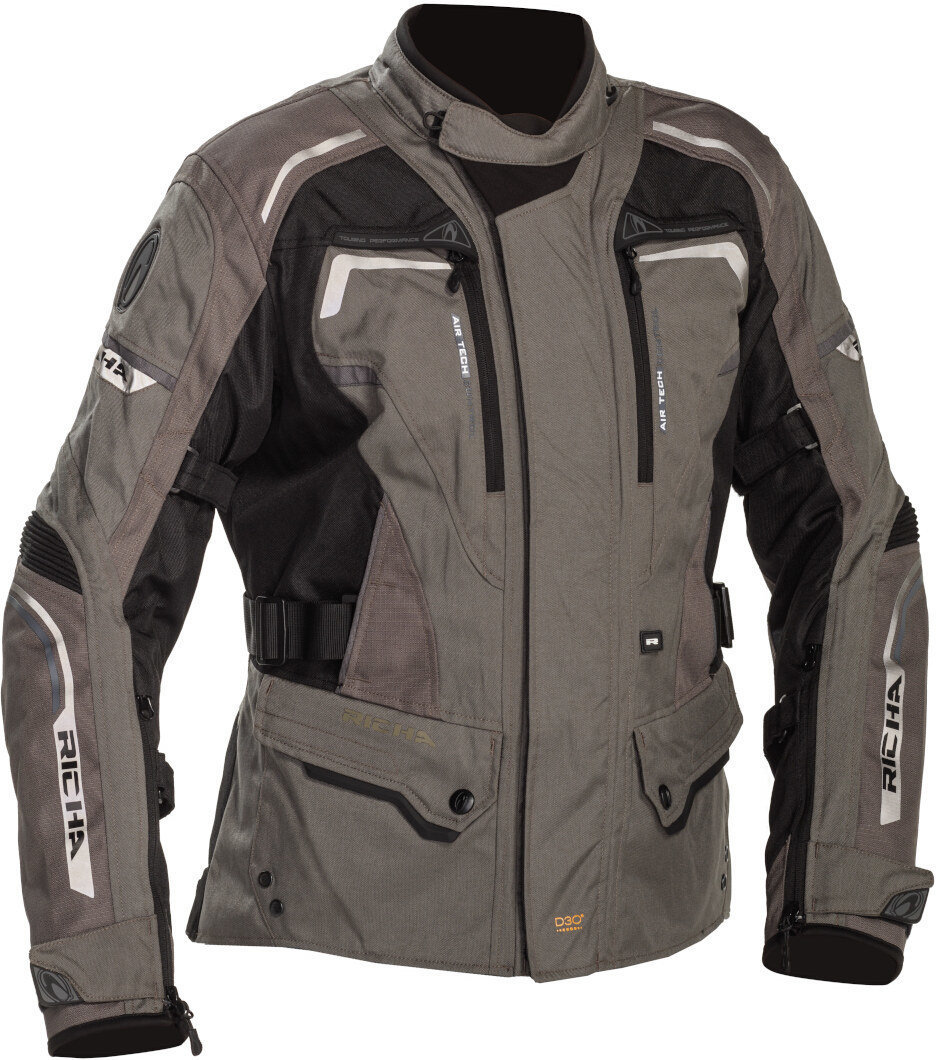 Richa Infinity 2 imperméable à l’eau dames moto textile veste Marron/Noir 3XL Figure 1