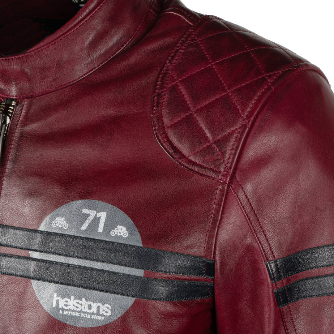 Helstons Chevy Buffalo Motorrad Lederjacke dunkelrot L Abbildung 3