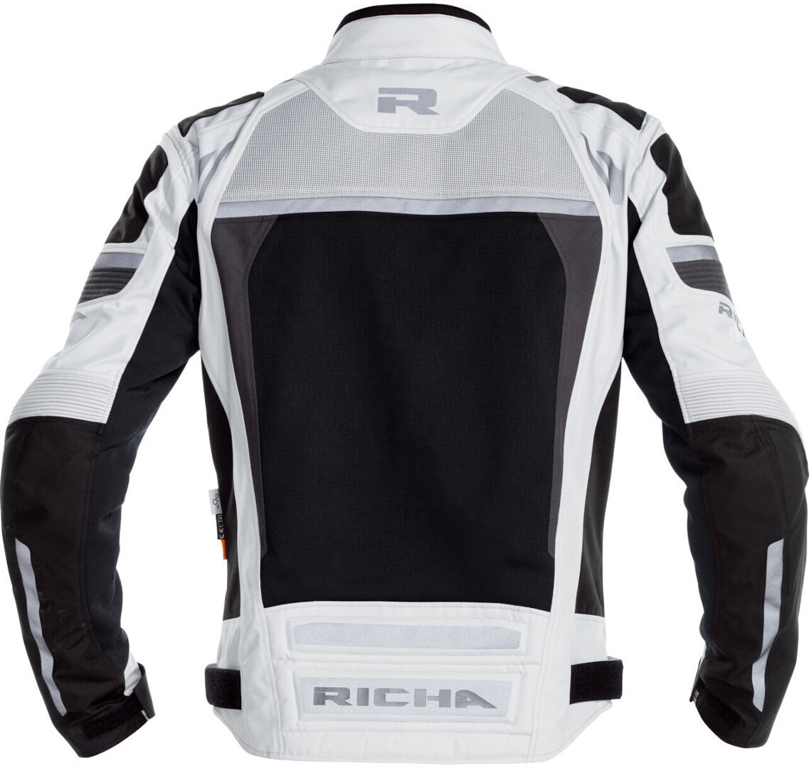 Richa Airstorm waterproof Motorcycle Textile Jacket light grey/black 3XL Figure 2