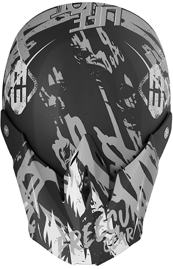 Freegun XP4 Maniac Børn motocross hjelm sort/grå S (49/50) Figur 2