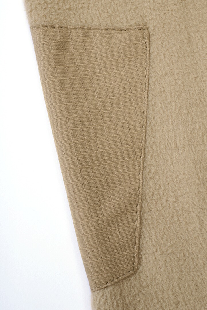 Brandit Fleece Ripstop Maglione con mezza zip beige L Figura 4