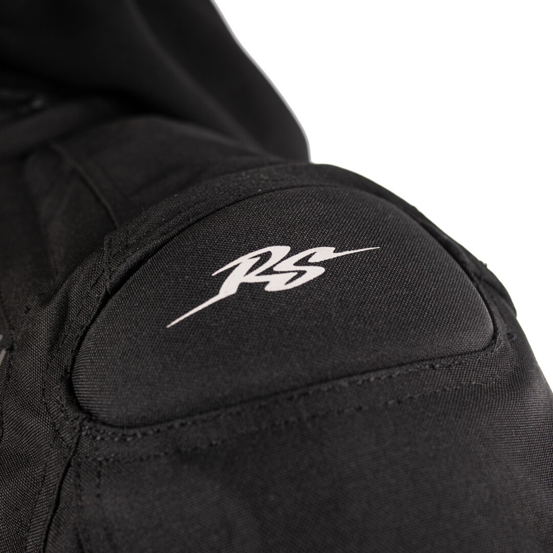 Rusty Stitches Dylan Veste textile imperméable à l’eau pour moto Noir/Blanc L Figure 8