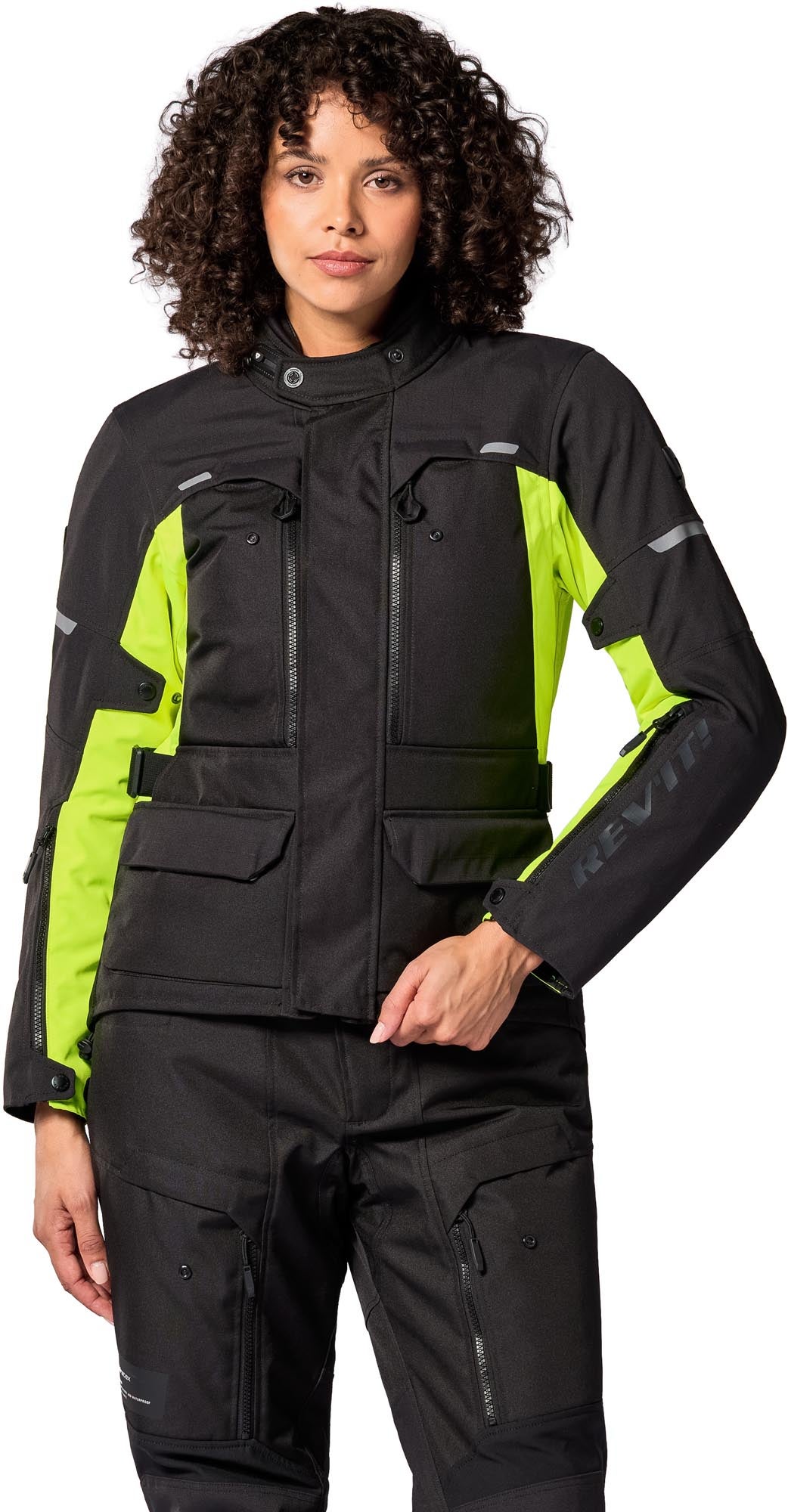 Revit Outback 5 H2O waterproof Ladies Motorcycle Textile Jacket black/neon-yellow 40 Figure 3