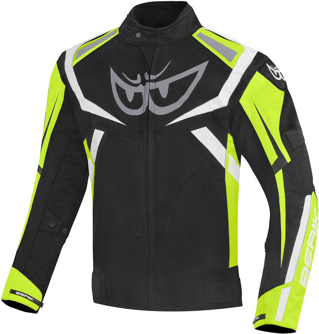 Berik The Eye Waterproof Motorcycle Textile Jacket black/neon-yellow 58 Figure 1