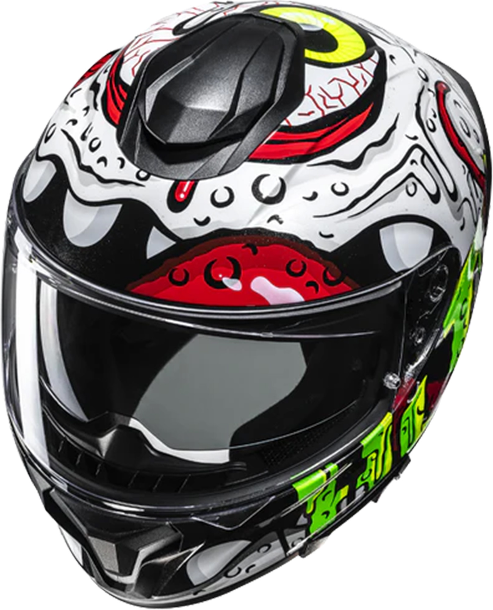 HJC C71 Squeeze Casque Blanc/Vert/Rouge XL (60/61) Figure 2