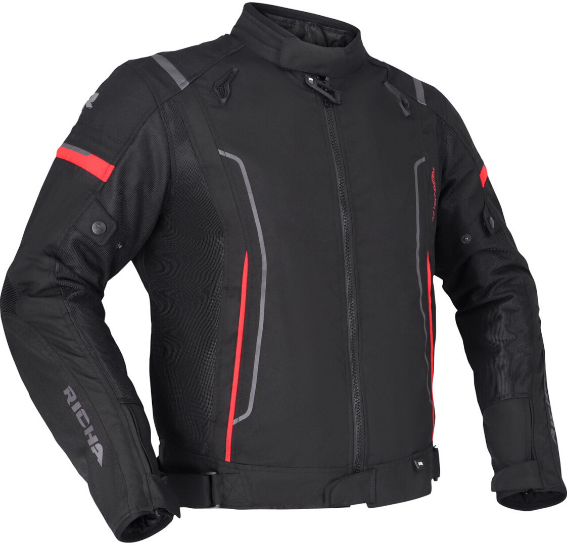 Richa Airstream 3 waterproof Motorcycle Textile Jacket black/red M Figure 1
