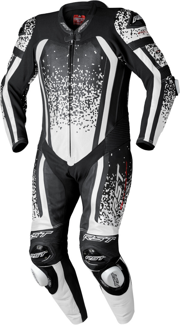 RST Pro Series Evo Airbag Costum de piele de motocicletă One Piece alb/negru XS Figura 1