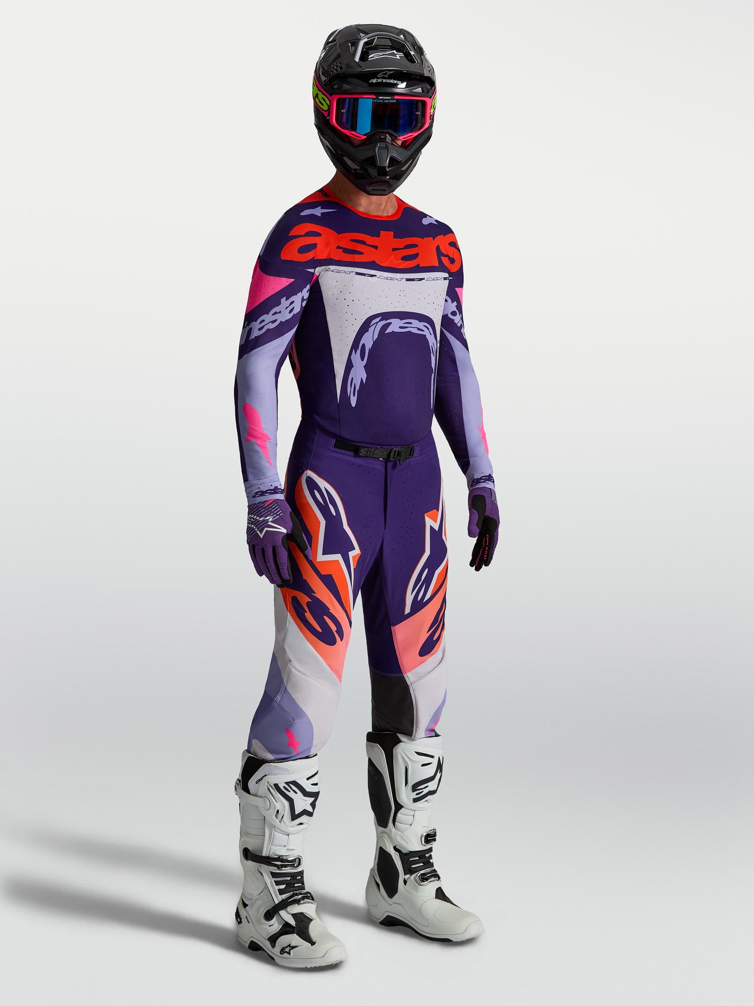 Alpinestars Supertech Dyna Maillot Motocross violet/rose M Figure 3