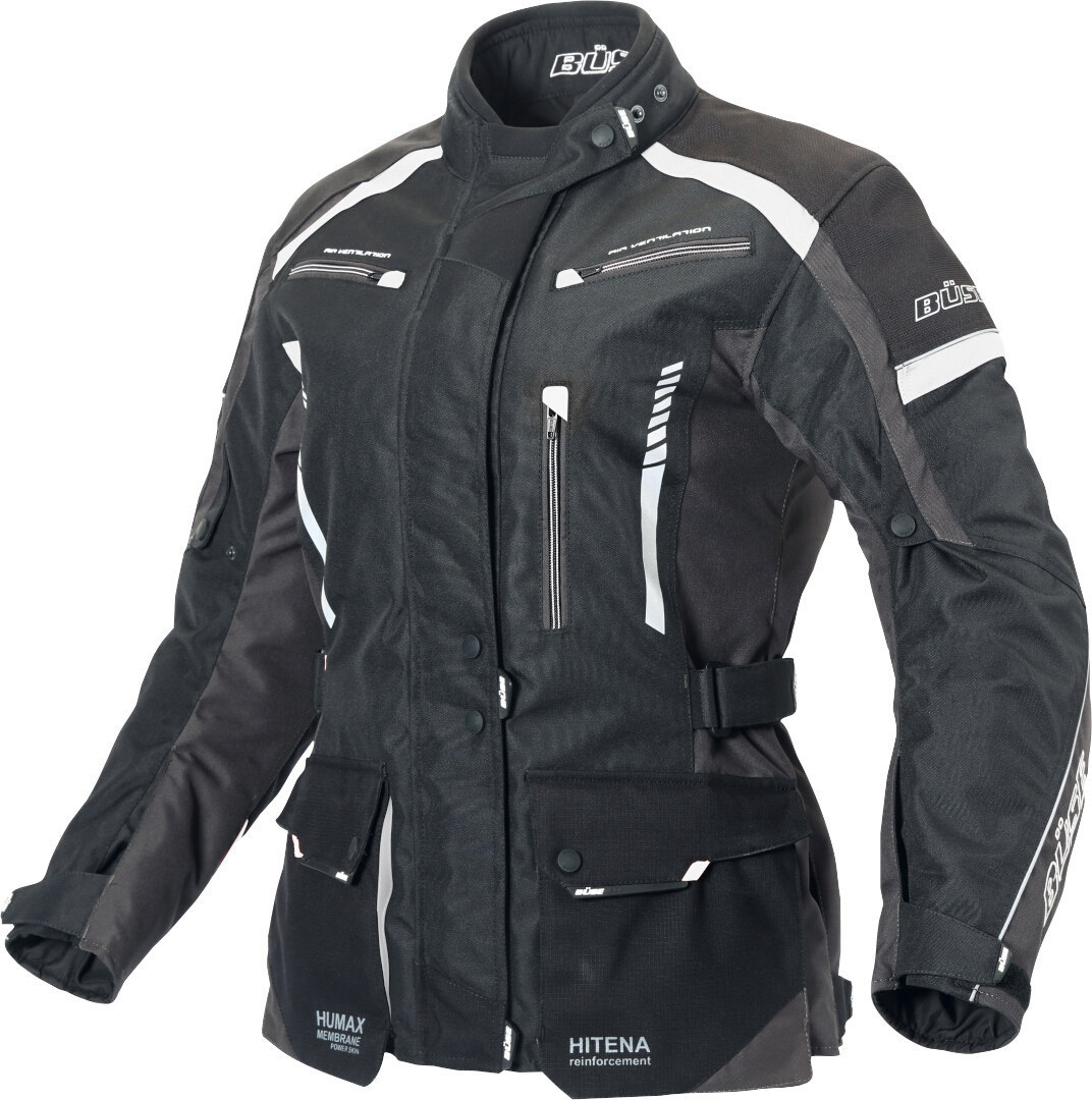 Büse Torino II Jachetă textilă pentru motociclete pentru doamne alb/negru 38 Figura 1