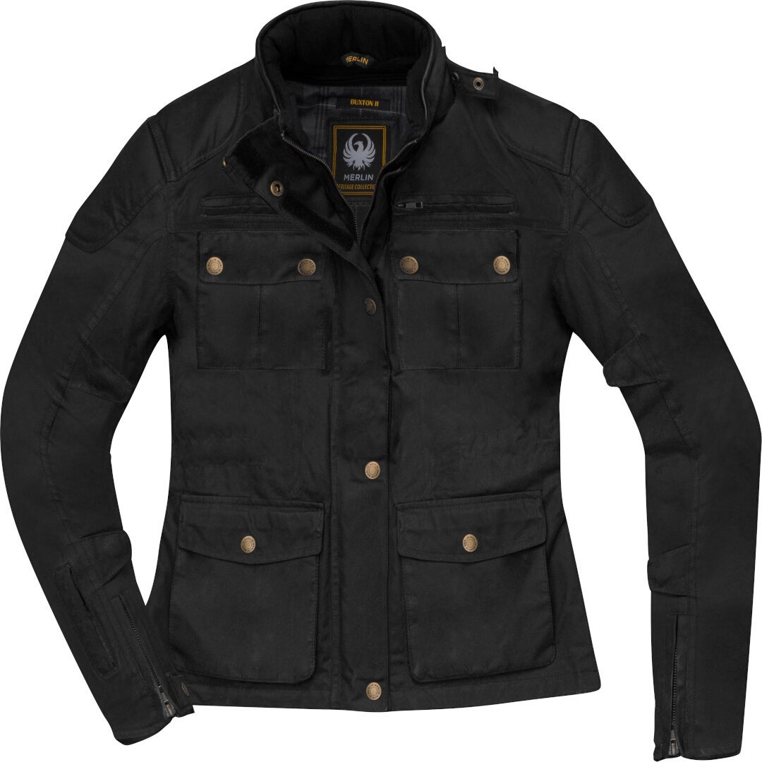 Merlin Buxton II Giacca cerata da donna nero XL Figura 1