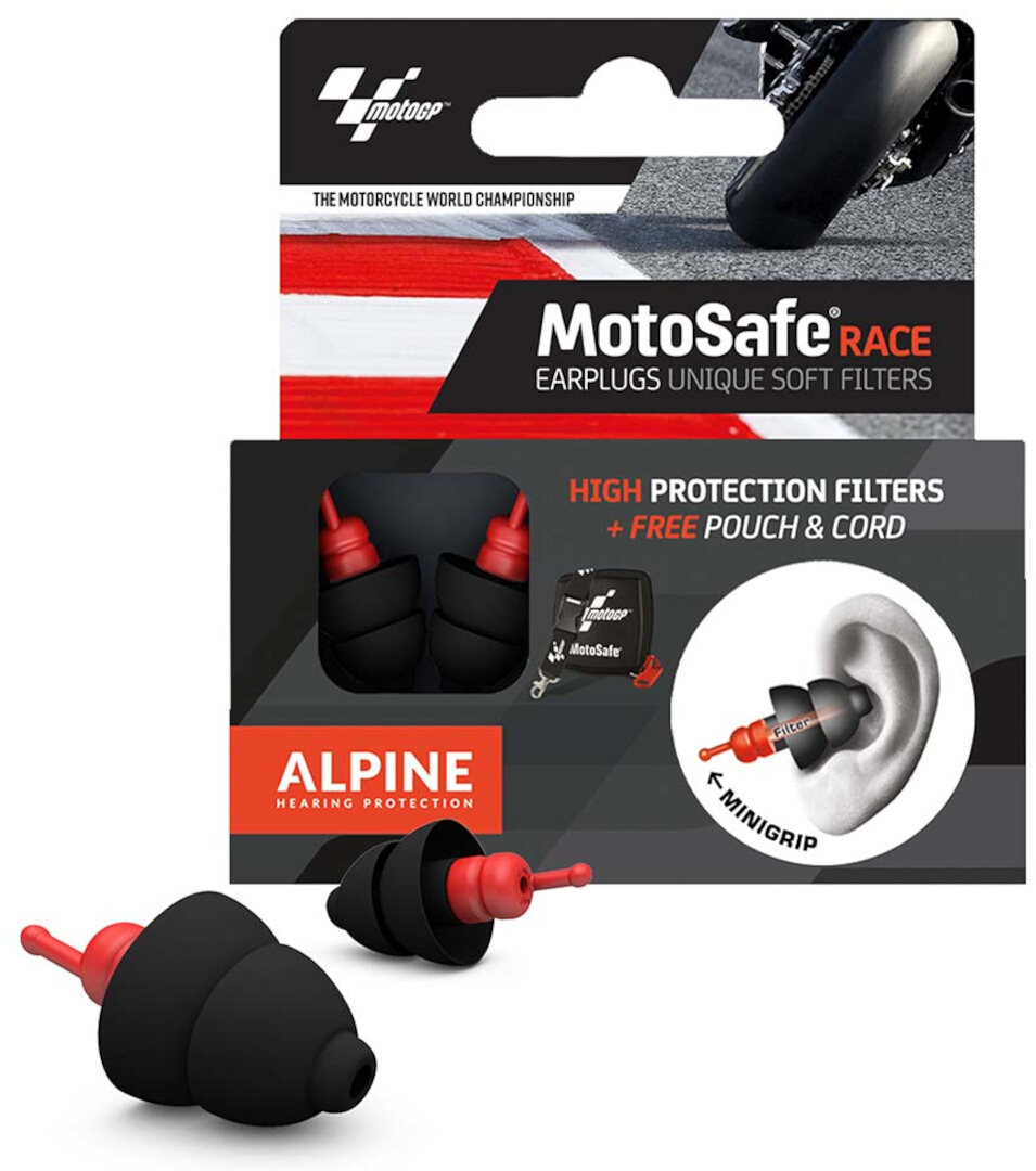Alpine MotoSafe Race MotoGP Öronproppar svart En storlek passar alla Figur 2