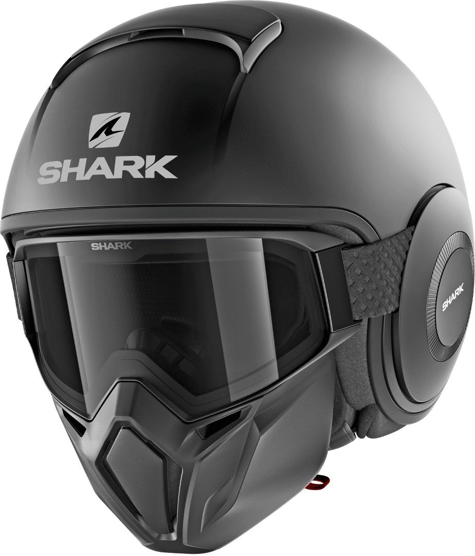 Shark Street-Drak Blank Mat Jethelm schwarz S (55/56) Abbildung 1