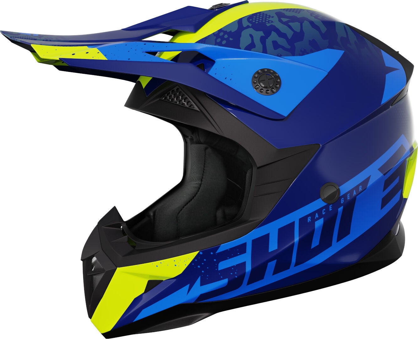 Shot Pulse Airfit Motocross Helmet blue/black/yellow S (55/56) Figure 1