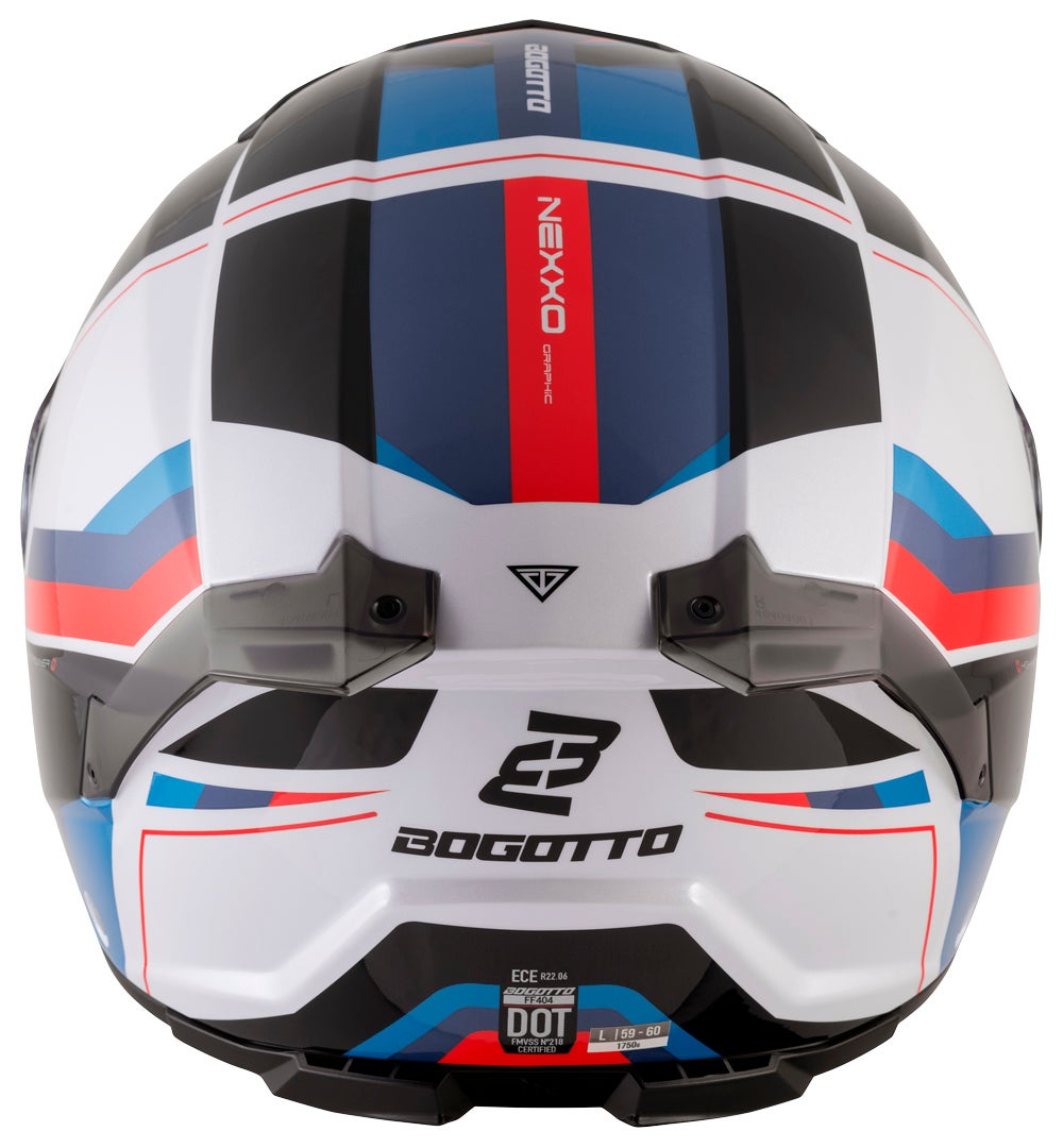 Bogotto FF404 Ezion Casco apribile nero opaco/bianco/rosso/blu L Figura 6