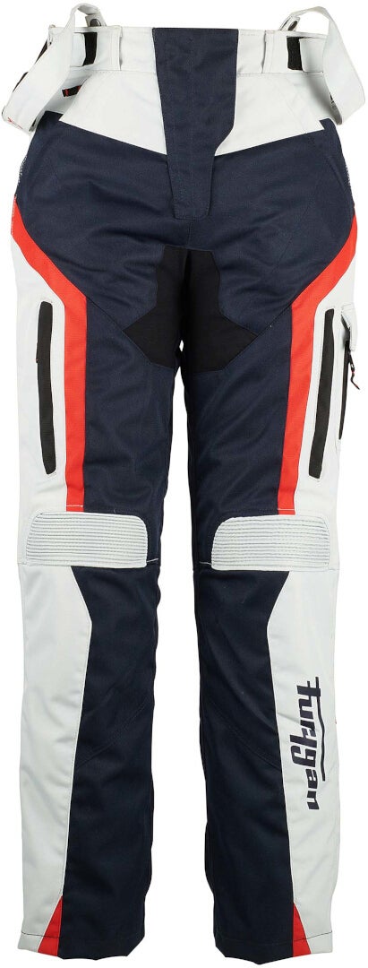 Furygan Apalaches Senhoras Motocicleta Calças Têxteis azul/branco/vermelho S Figura 1