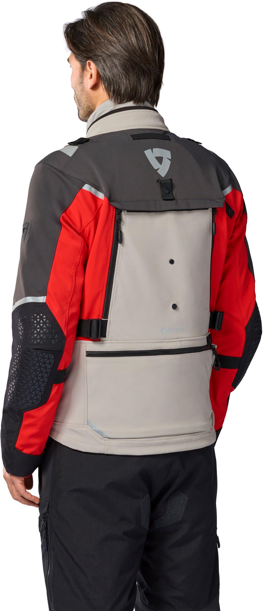 Revit Defender 4 GTX Veste textile moto imperméable anthracite/rouge L Figure 34