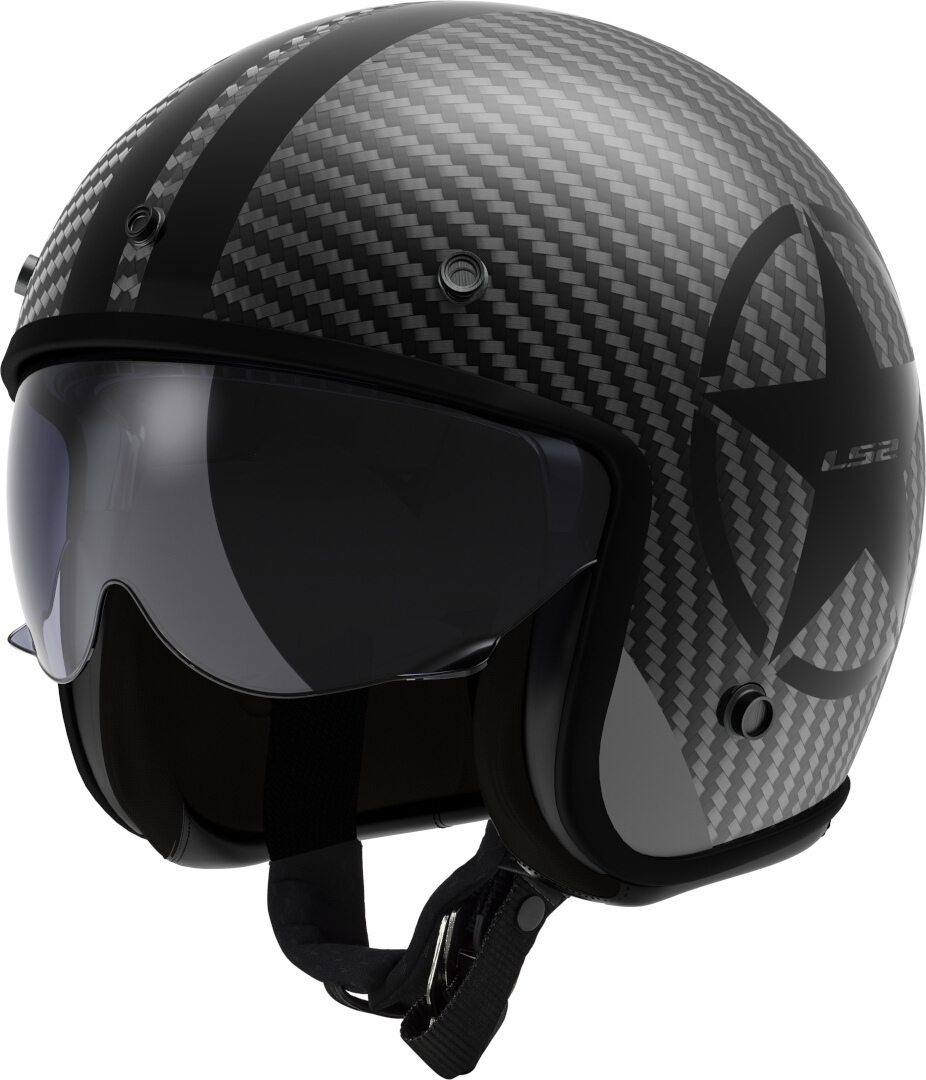 LS2 OF601 Bob II Carbon Star Cască cu reacție S (55/56) Figura 1